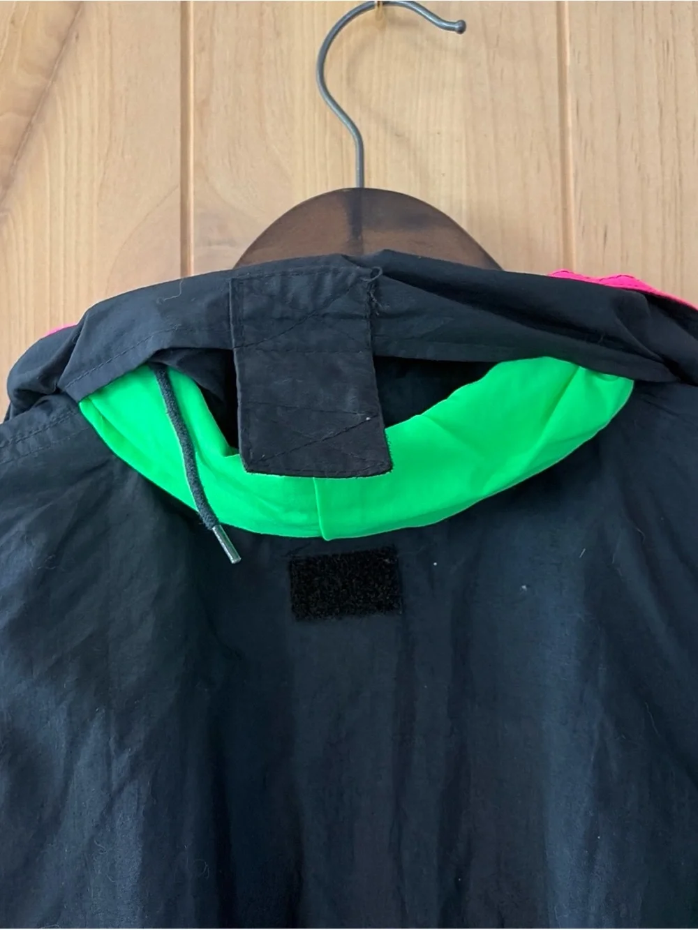 Vtg NHRA Black Neon Racing Jacket Main Gate PowerAde Drag Racing Sport Service